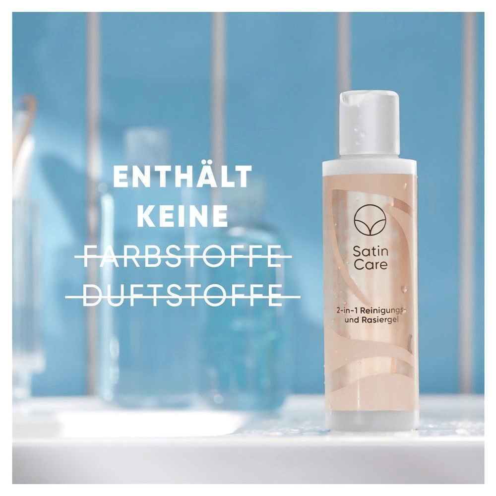 Bild: Gillette Satin Care 2-in-1 Reinigungs- und Rasiergel 