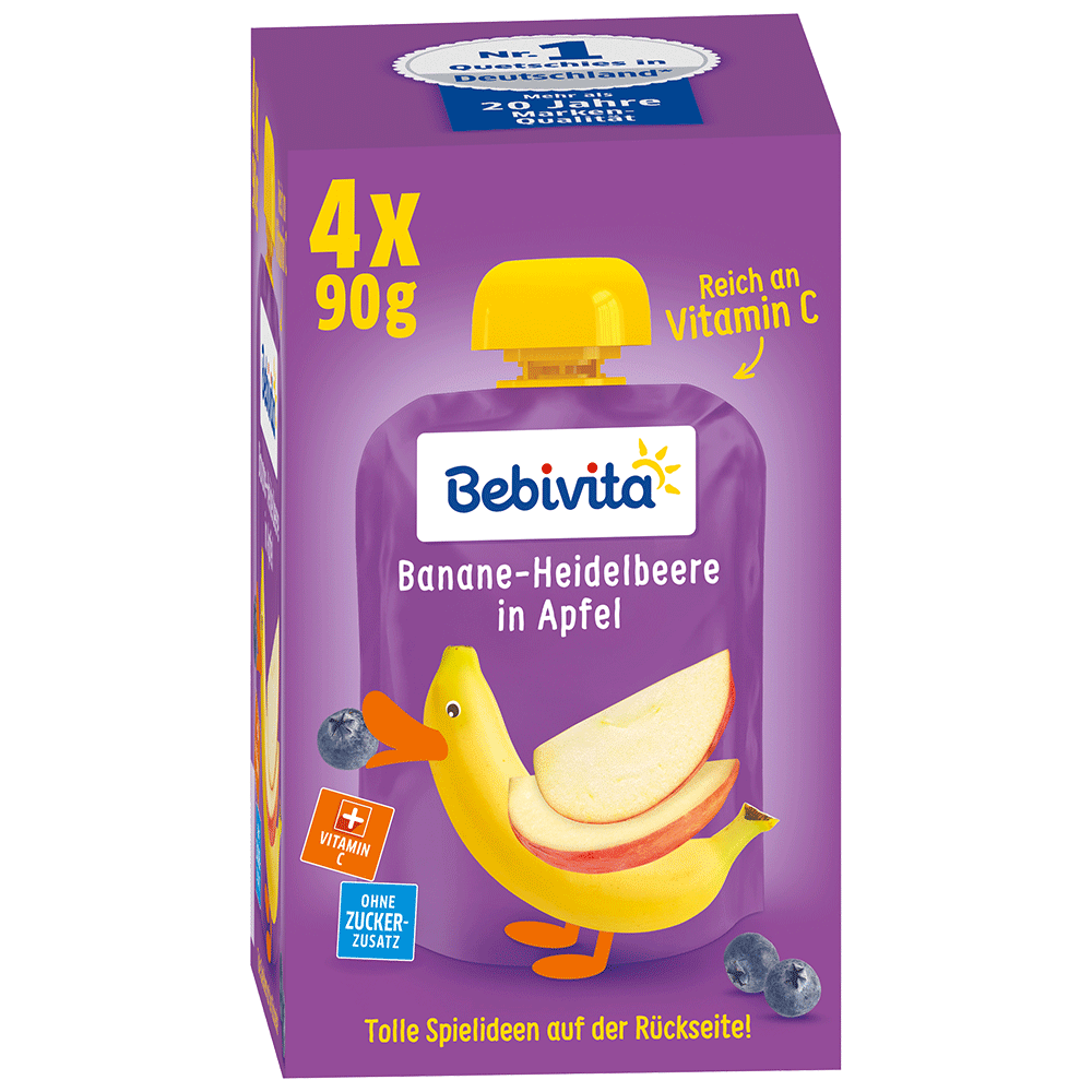 Bild: Bebivita Banane Heidelbeere in Apfel