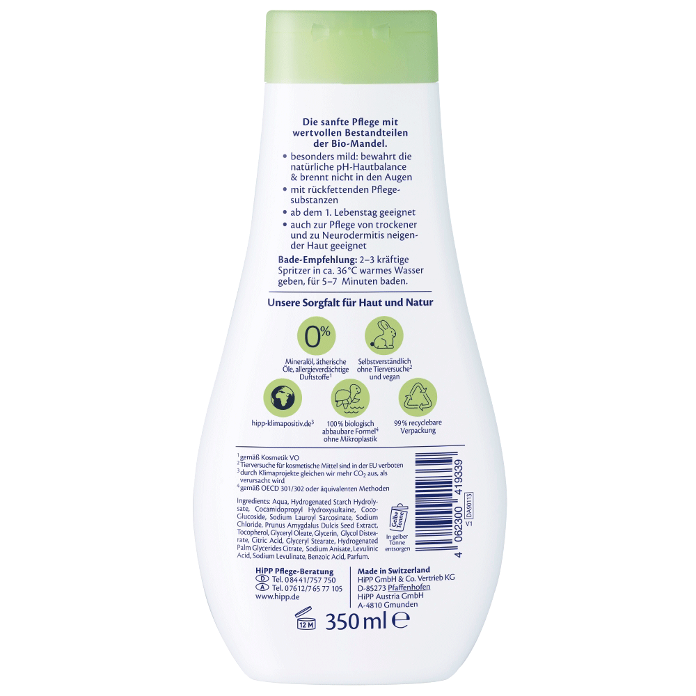 Bild: HiPP Babysanft Babybad Sensitiv