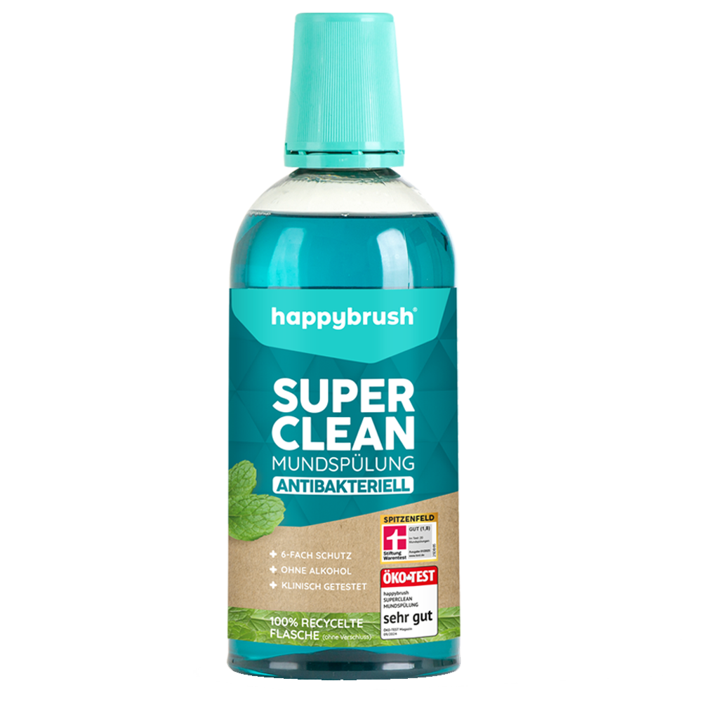 Bild: happybrush Mundspülung Super Clean Antibakteriell 