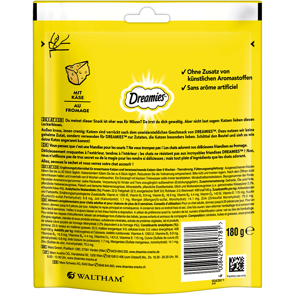 Bild: Dreamies mit Käse