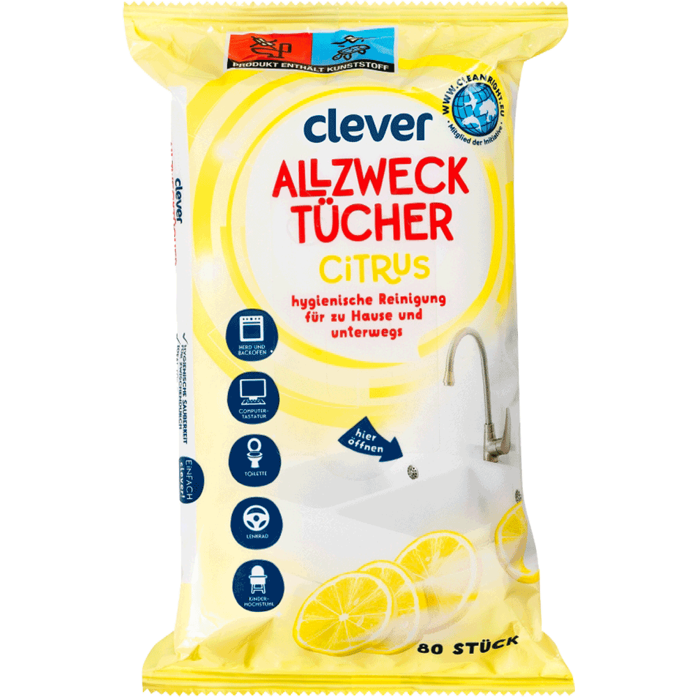 Bild: clever Allzwecktücher Zitrus