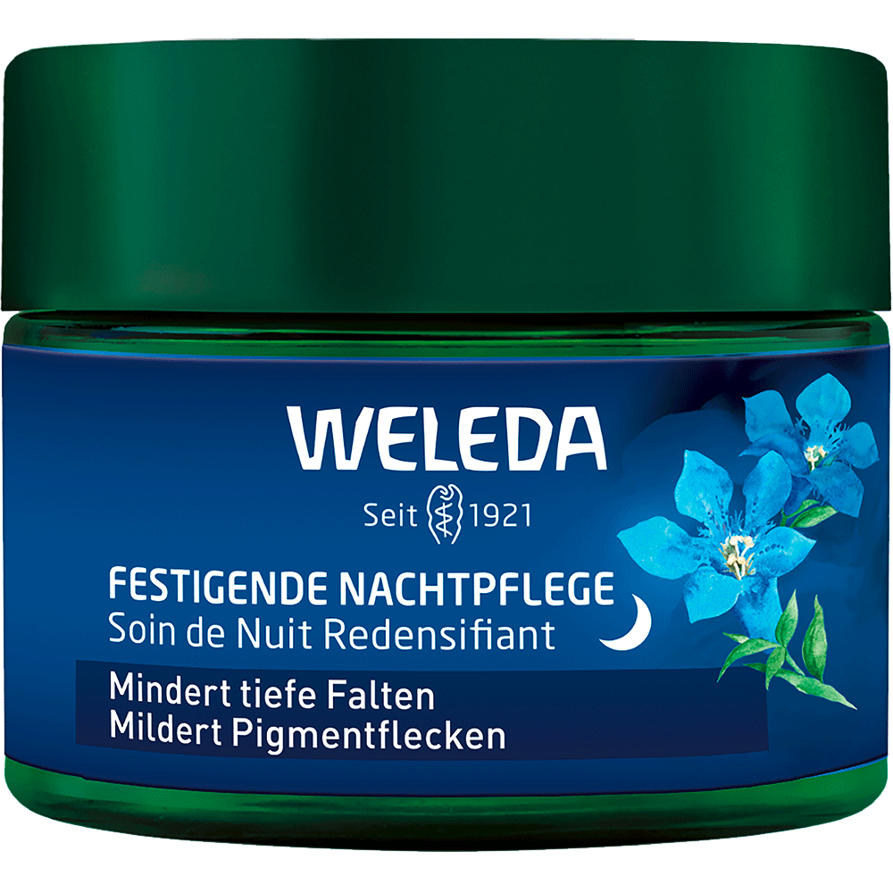 Bild: WELEDA Festigende Nachtpflege Blauer Enzian und Edelweiss