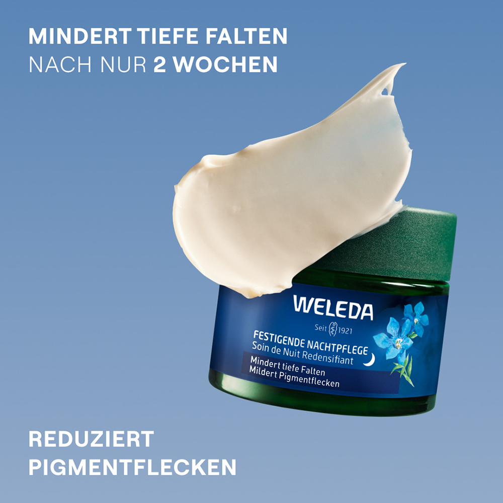 Bild: WELEDA Festigende Nachtpflege Blauer Enzian und Edelweiss