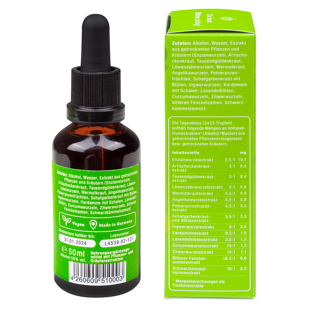 Bild: Bitter Liebe Tropfen 15 erlesene Naturkräuter 