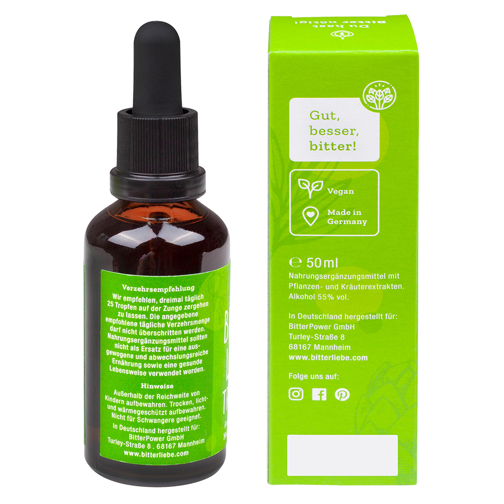 Bild: Bitter Liebe Tropfen 15 erlesene Naturkräuter 
