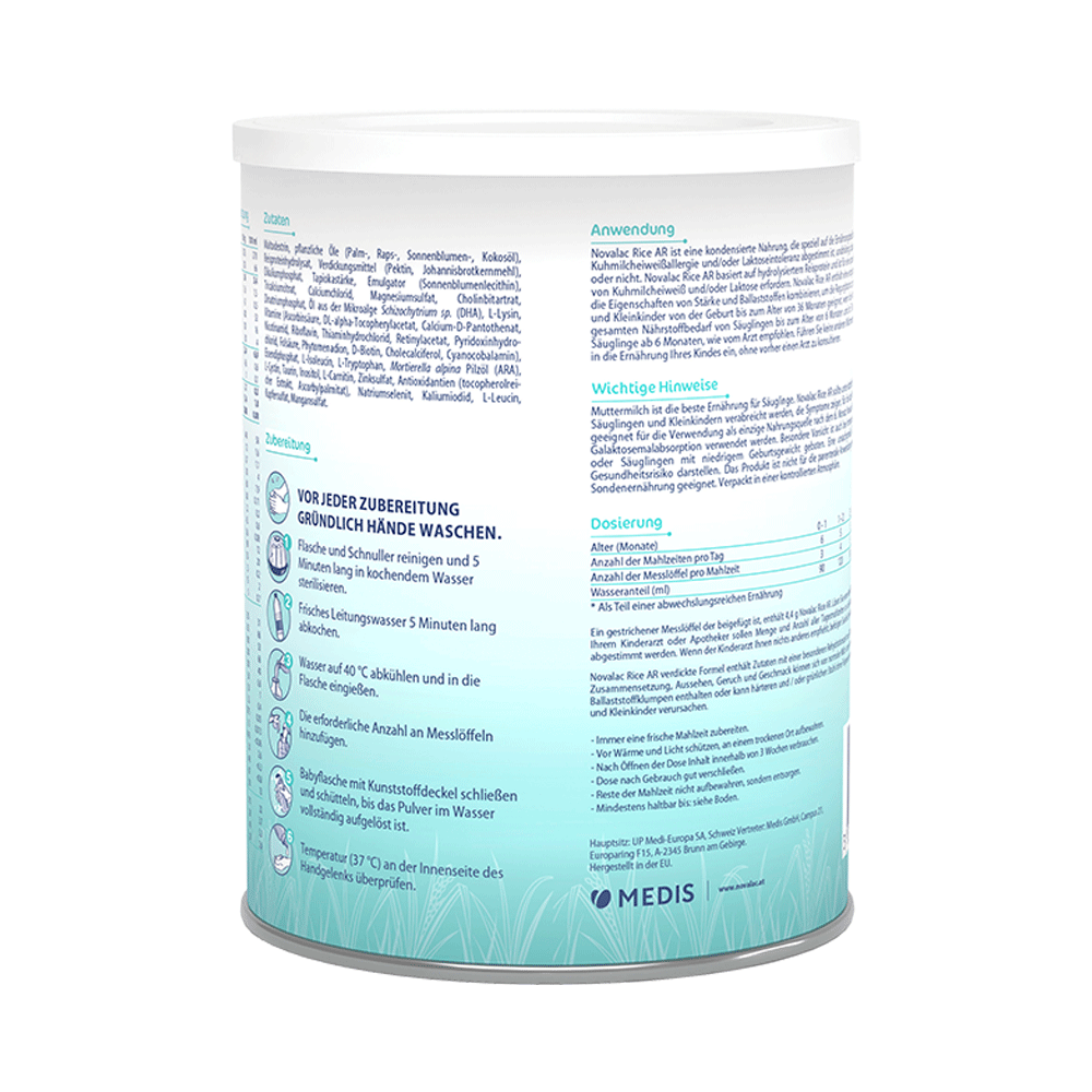 Bild: Novalac Rice AR Spezialnahrung bei Kuhmilchallergien 