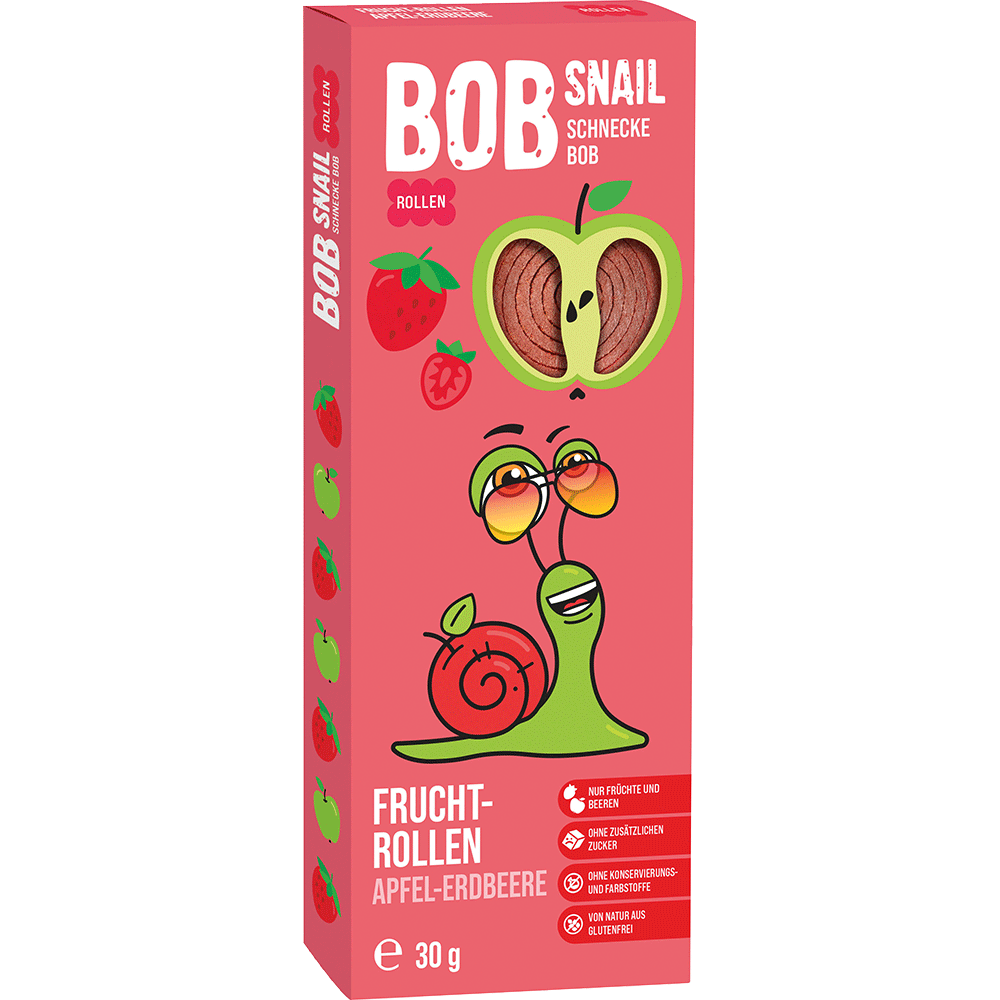 Bild: BOB Snail Fruchtrollen Apfel Erdbeere