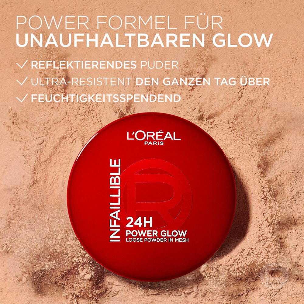 Bild: L'ORÉAL PARIS Infaillible 24H Power Glow Loose Powder in Mesh Universal