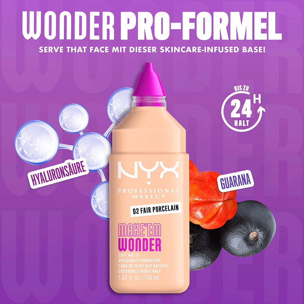 Bild: NYX Professional Make-up Make EM Wonder Foundation Fair Porcelain 2