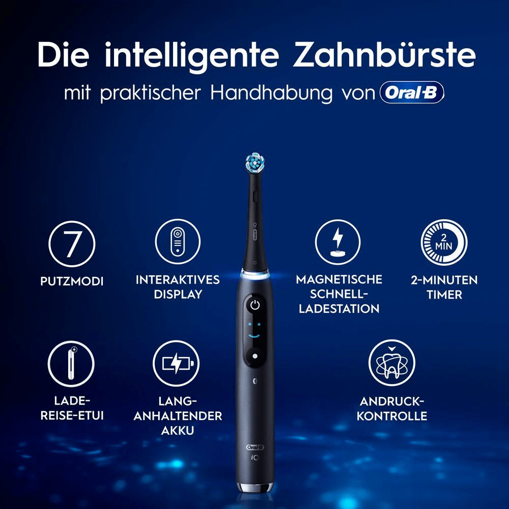 Bild: Oral-B iO Series 9 Duo Elektrische Zahnbürste, Black Onyx/Rose Quartz 
