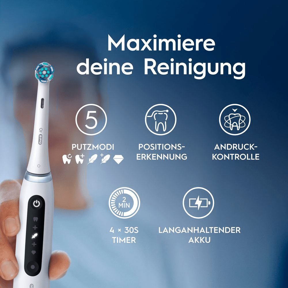 Bild: Oral-B iO Series 5 Elektrische Zahnbürste, Quite Qhite