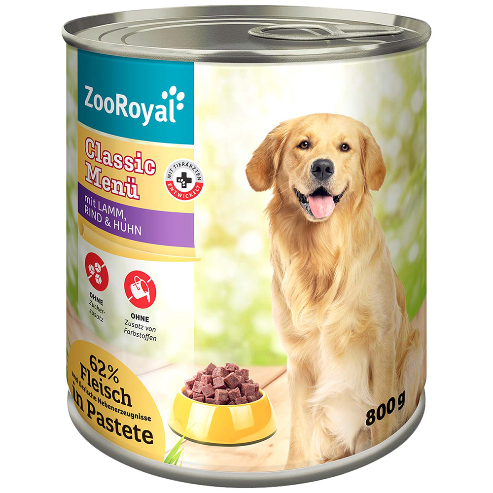 Bild: ZooRoyal Classic Menü mit Lamm, Rind und Huhn 