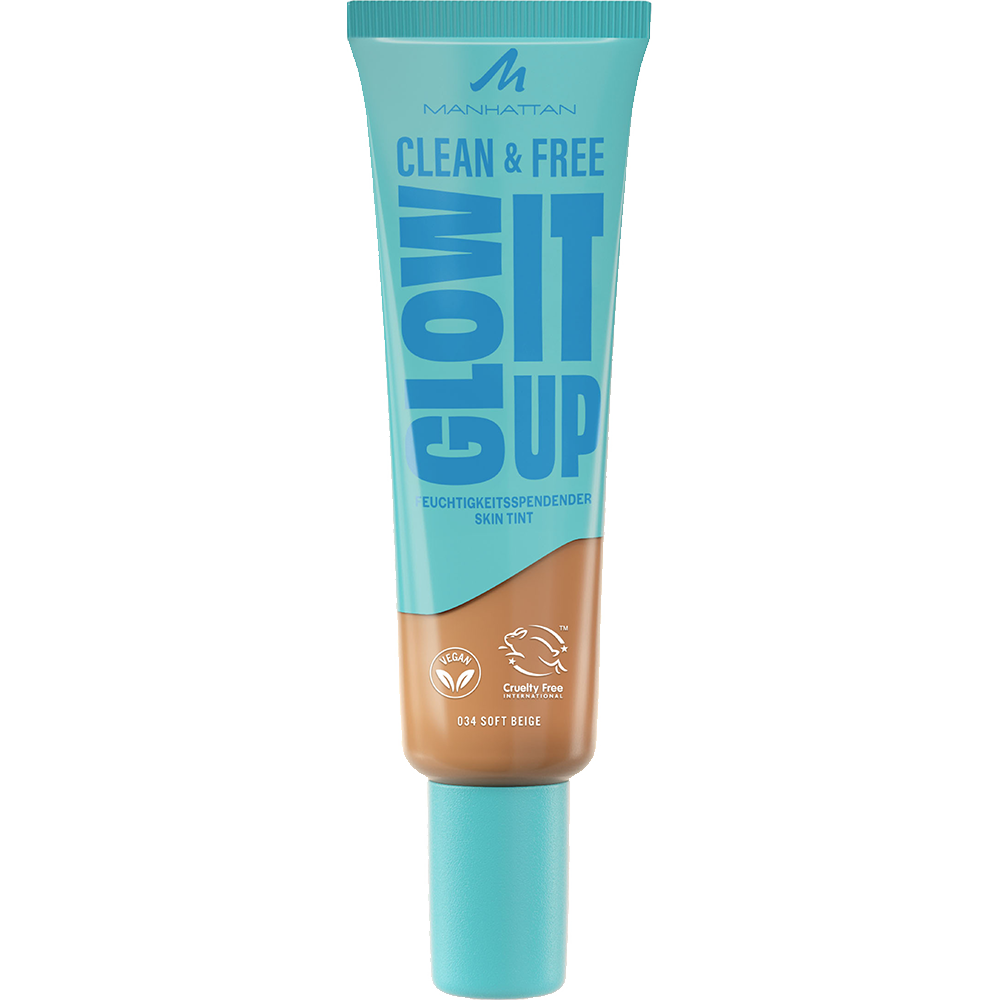 Bild: MANHATTAN Clean & Free Glow It Up Skin Tint Soft Beige 034