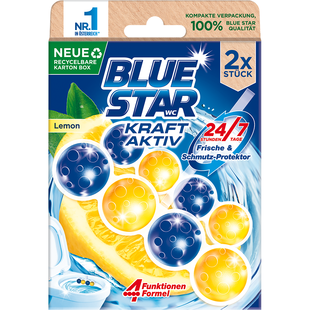 Bild: Blue Star Kraft Aktiv WC-Steine Lemon 