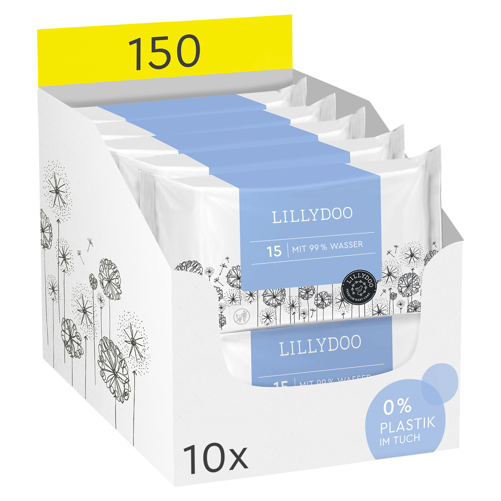 Bild: LILLYDOO Feuchttücher 99% Wasser 