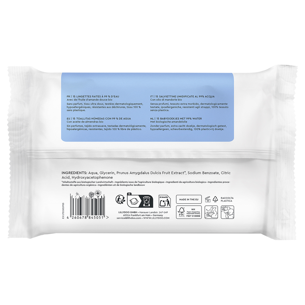 Bild: LILLYDOO Feuchttücher 99% Wasser 