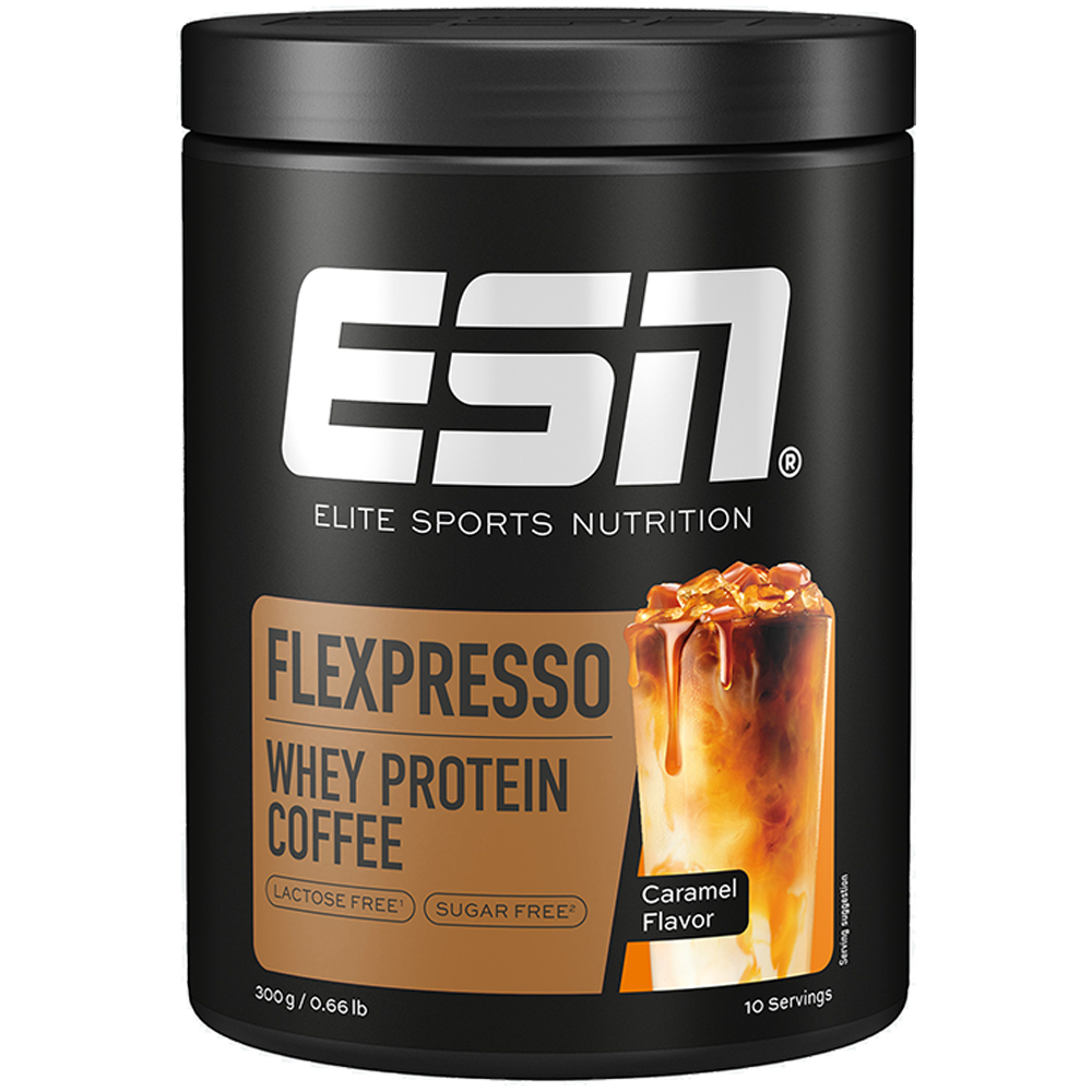 Bild: ESN Flexpresso Whey Protein Coffee Caramel Flavor 