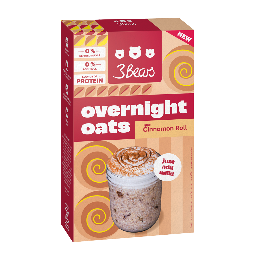 Bild: 3Bears Overnight Oats Cinnamo Roll 