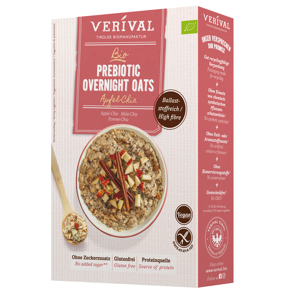 Bild: Verival Prebiotic Overnight Oats Apfel Chia 