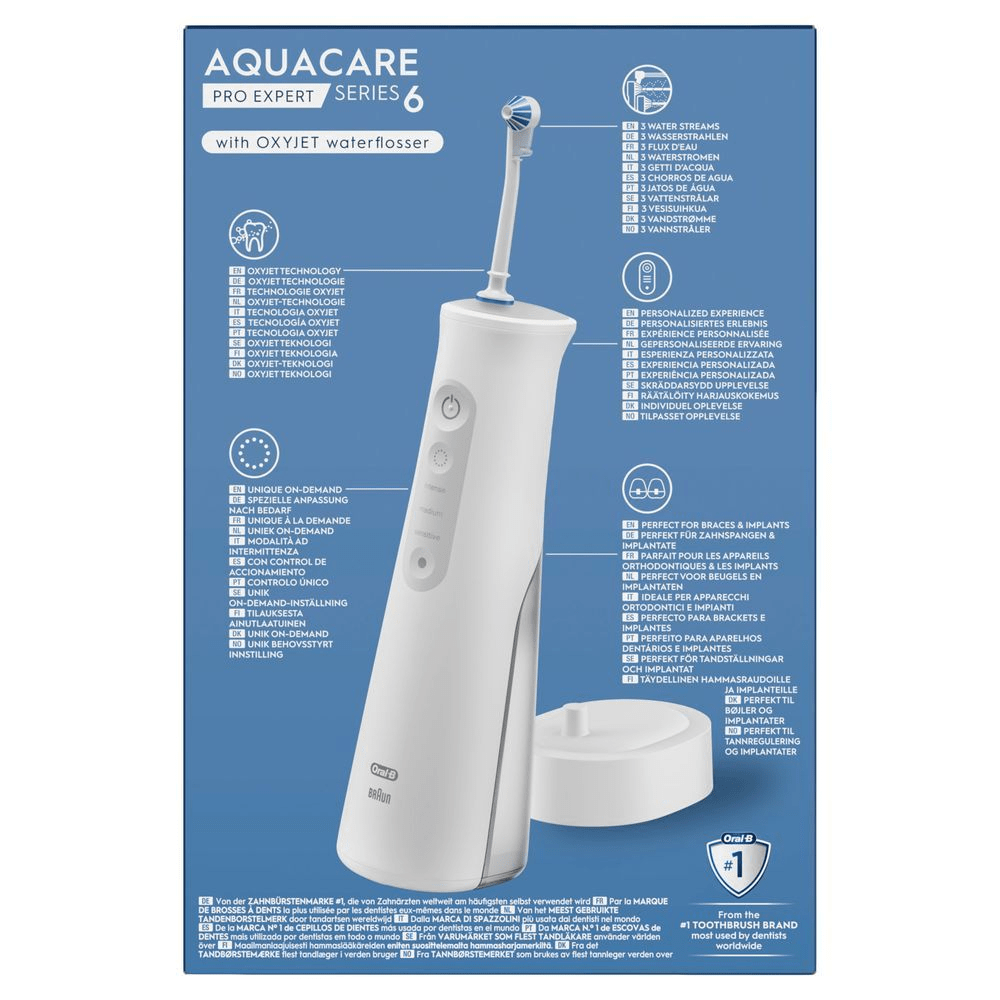 Bild: Oral-B AquaCare 6 Kabellose Munddusche, Weiß/Grau 