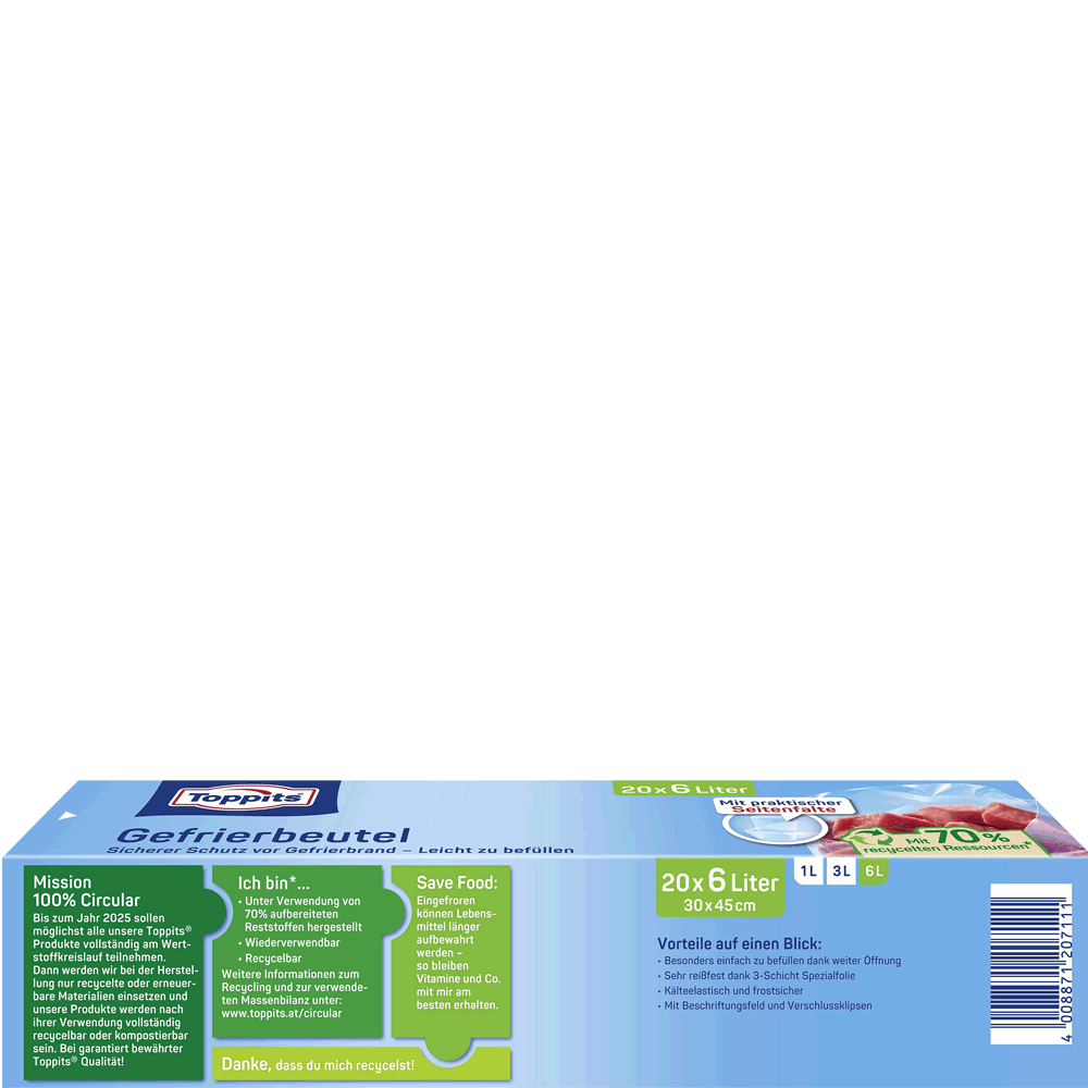 Bild: Toppits Gefrierbeutel 6 Liter