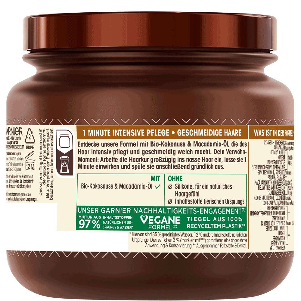 Bild: GARNIER Wahre Schätze 1 Minute Haarkur