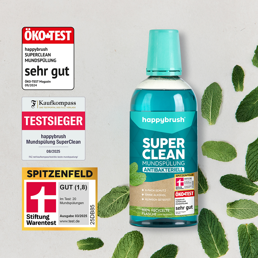 Bild: happybrush Mundspülung Super Clean Antibakteriell 