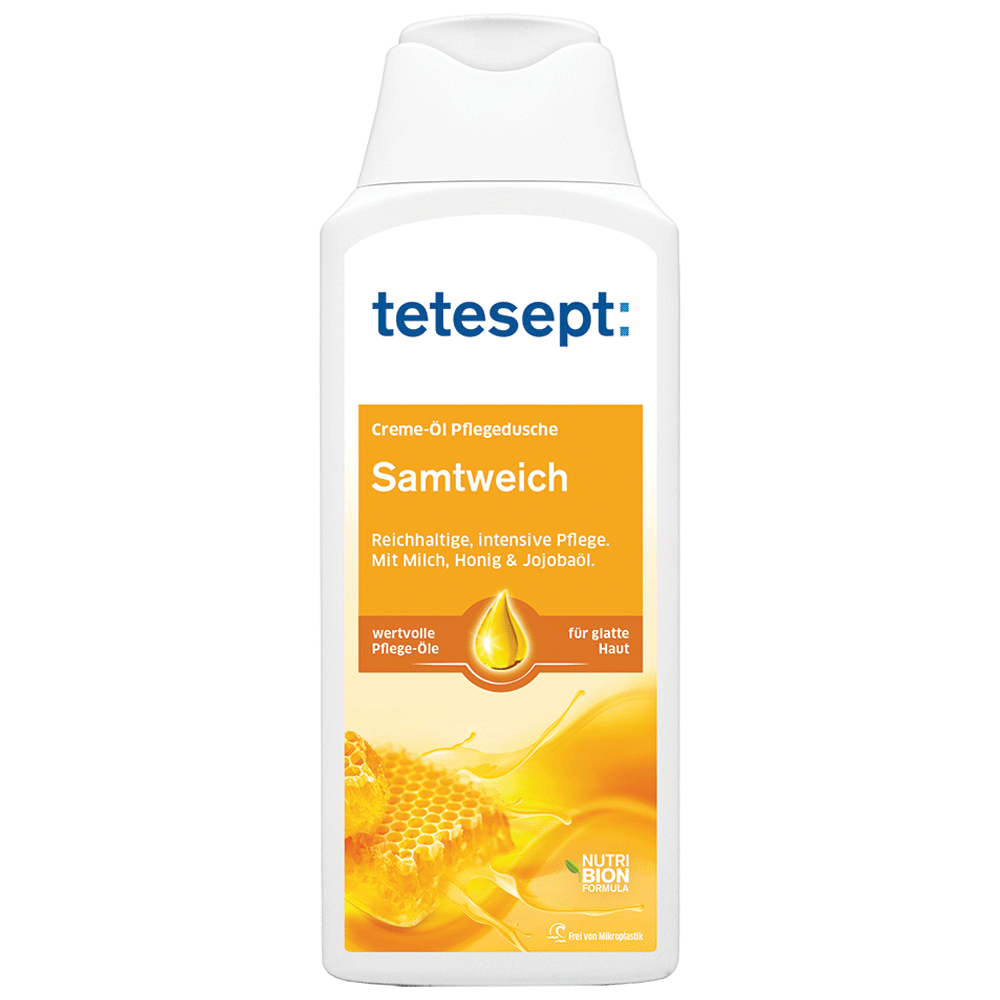 Bild: tetesept: Creme-Öl Pflegedusche Samtweich 