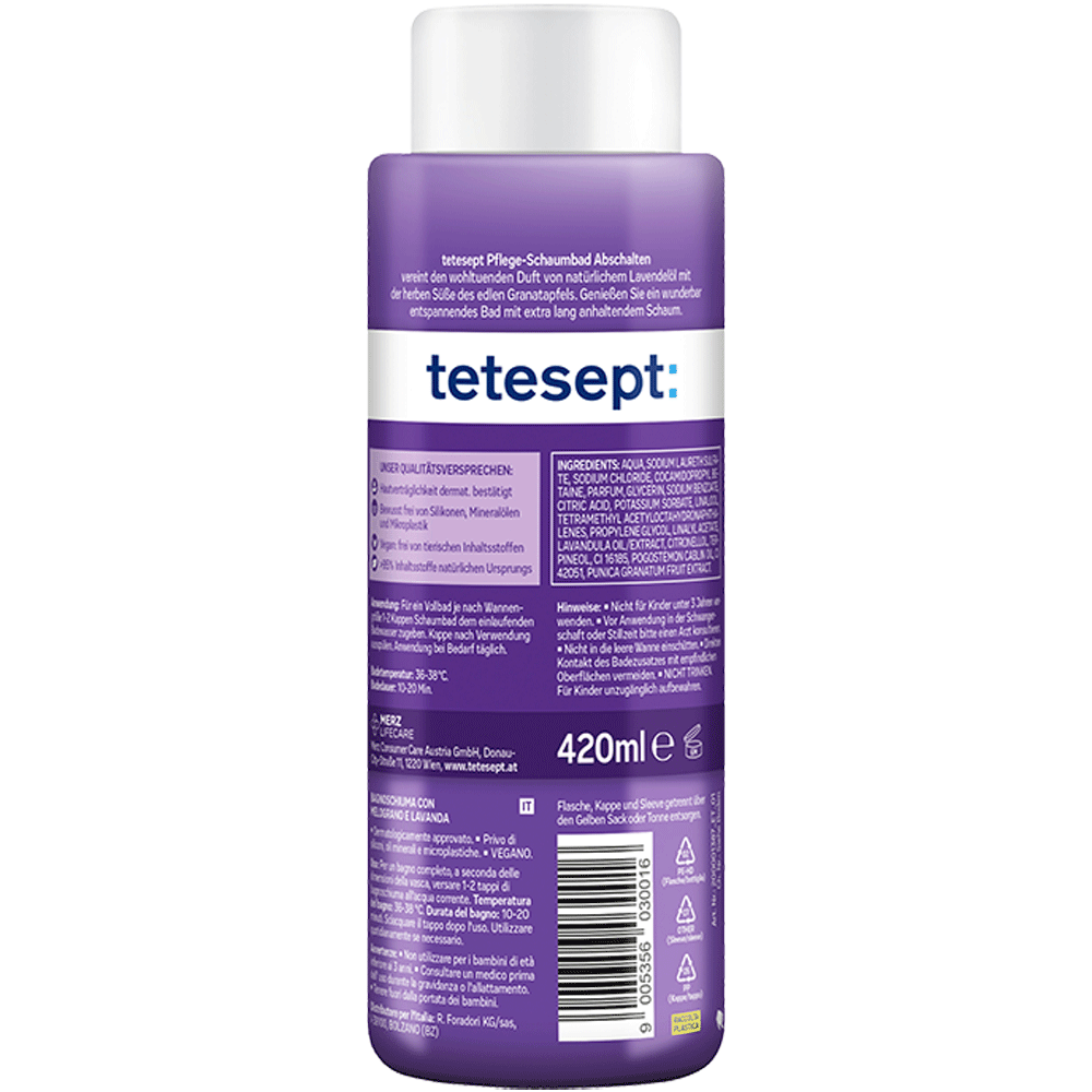 Bild: tetesept: Pflege-Schaumbad Abschalten 