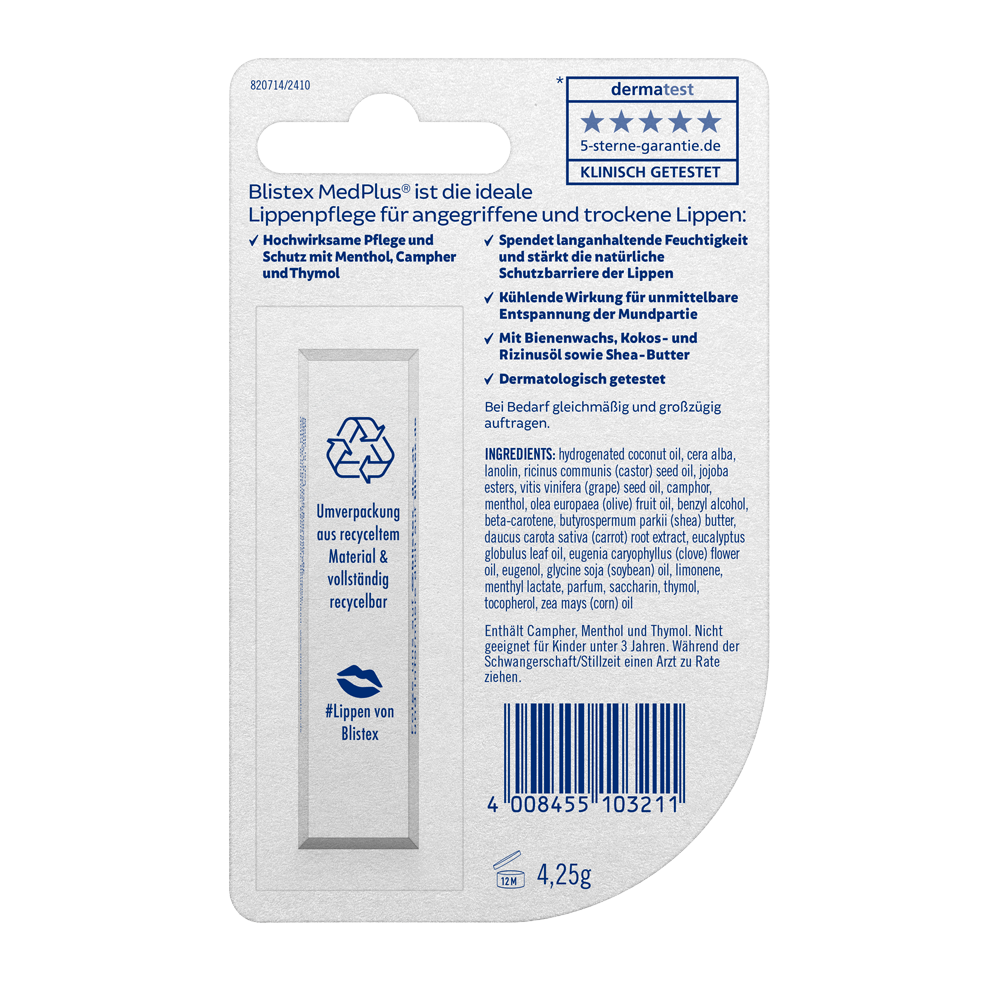 Bild: Blistex Lippenpflegestift Med Plus Cooling Care 