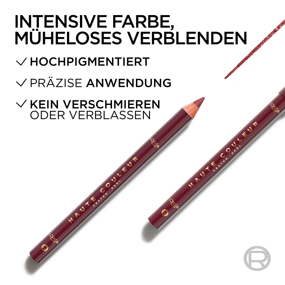 Bild: L'ORÉAL PARIS Haute Couleur Khol Eyeliner Bordeaux Cashmere
