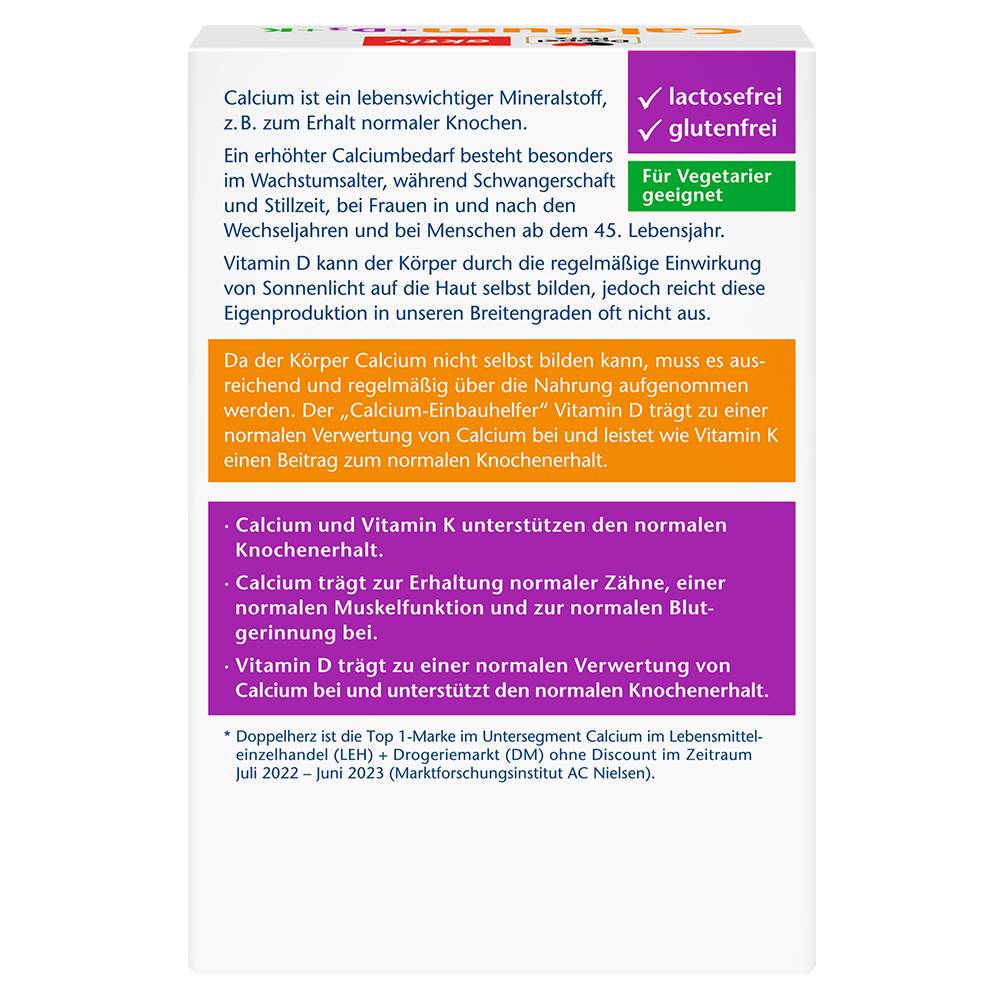 Bild: DOPPELHERZ Calcium + D3 + K 