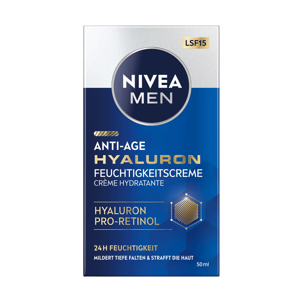 Bild: NIVEA MEN Anti-Age Hyaluron Feuchtigkeitscreme 