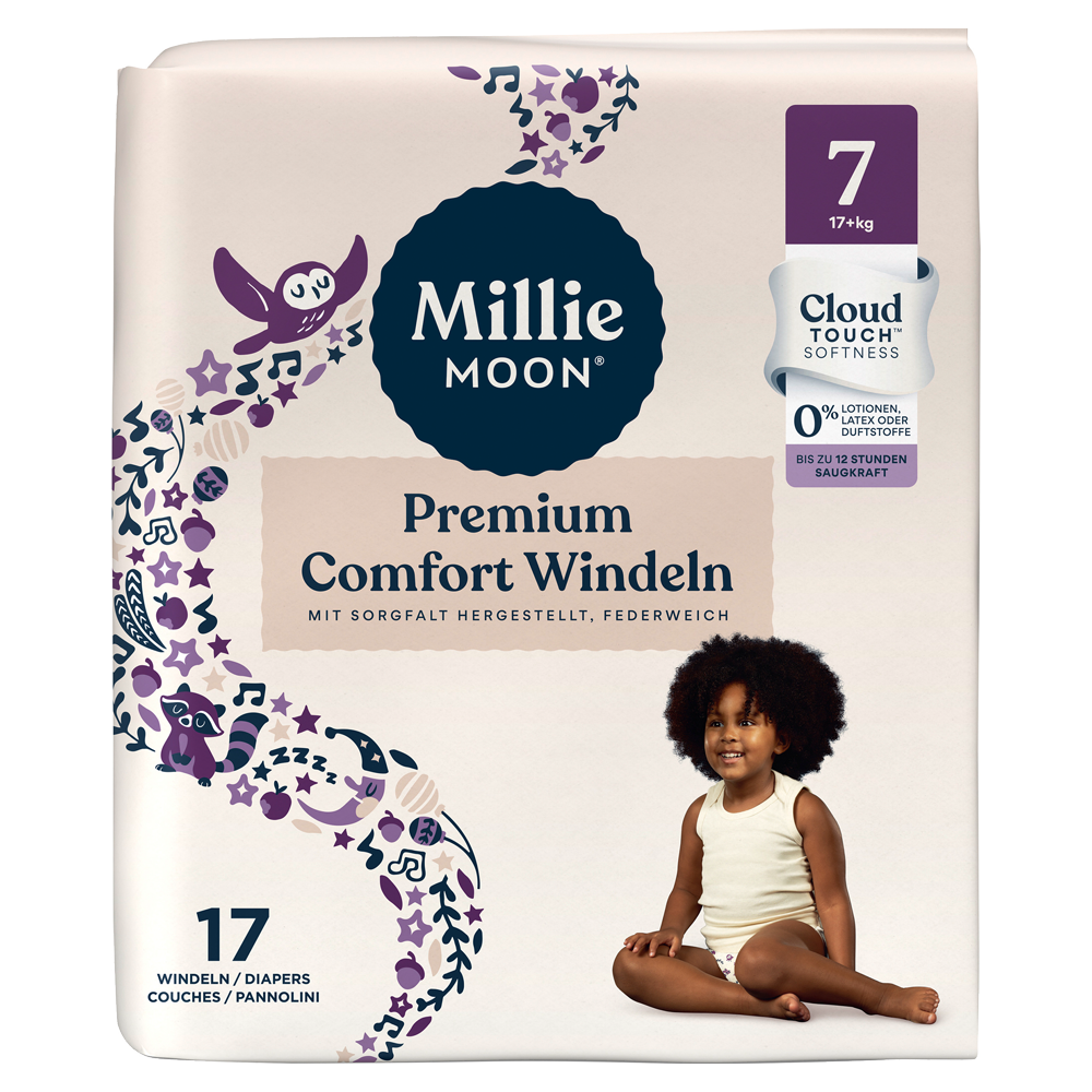 Bild: Millie Moon Premium Comfort Windeln Größe 7, 17+ kg 