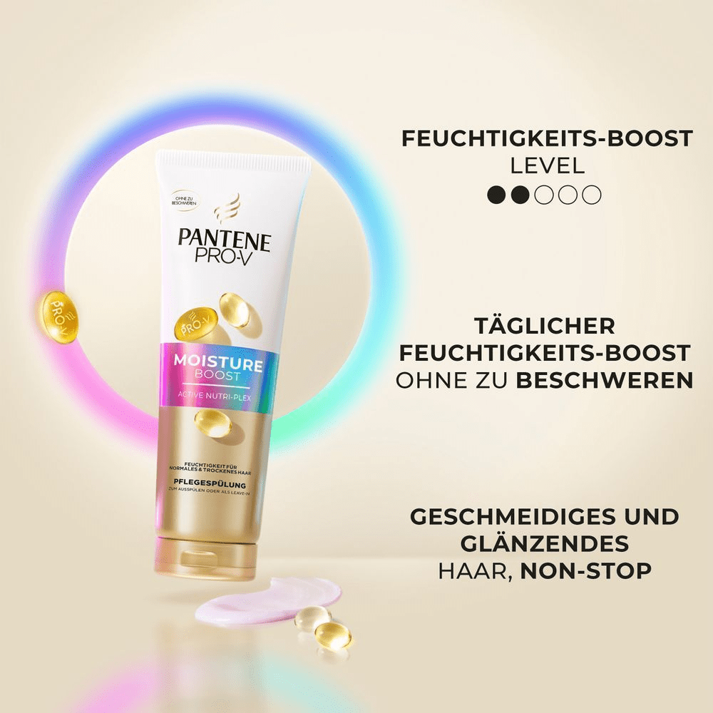 Bild: PANTENE PRO-V Moisture BOOST Schwerelose Spülung Normales und Trockenes Haar