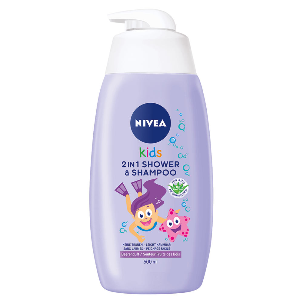 Bild: NIVEA Kids 2In1 Shower & Shampoo Beerenduft 