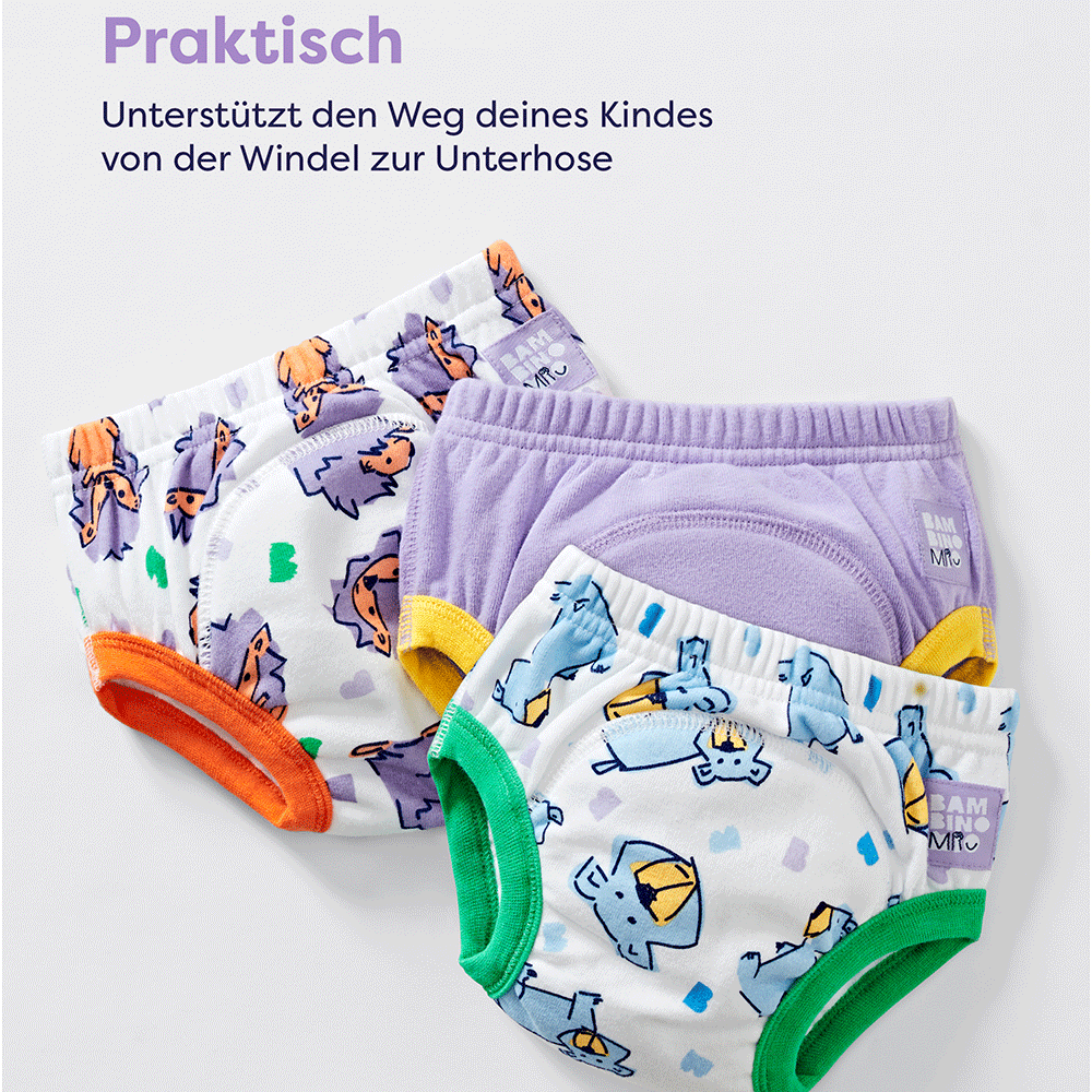 Bild: bambino mio Töpfchen-Trainingshose Laute Tiere 3er 2-3 Jahre 