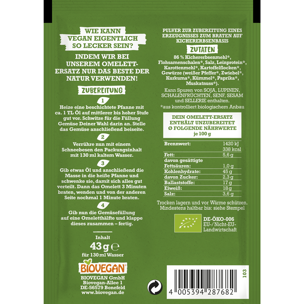 Bild: Biovegan Mein Omlett Ersatz 