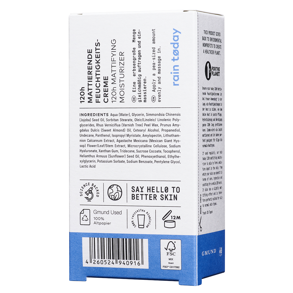 Bild: No Cosmetics 120h Mattierende Feuchtigkeitscreme 