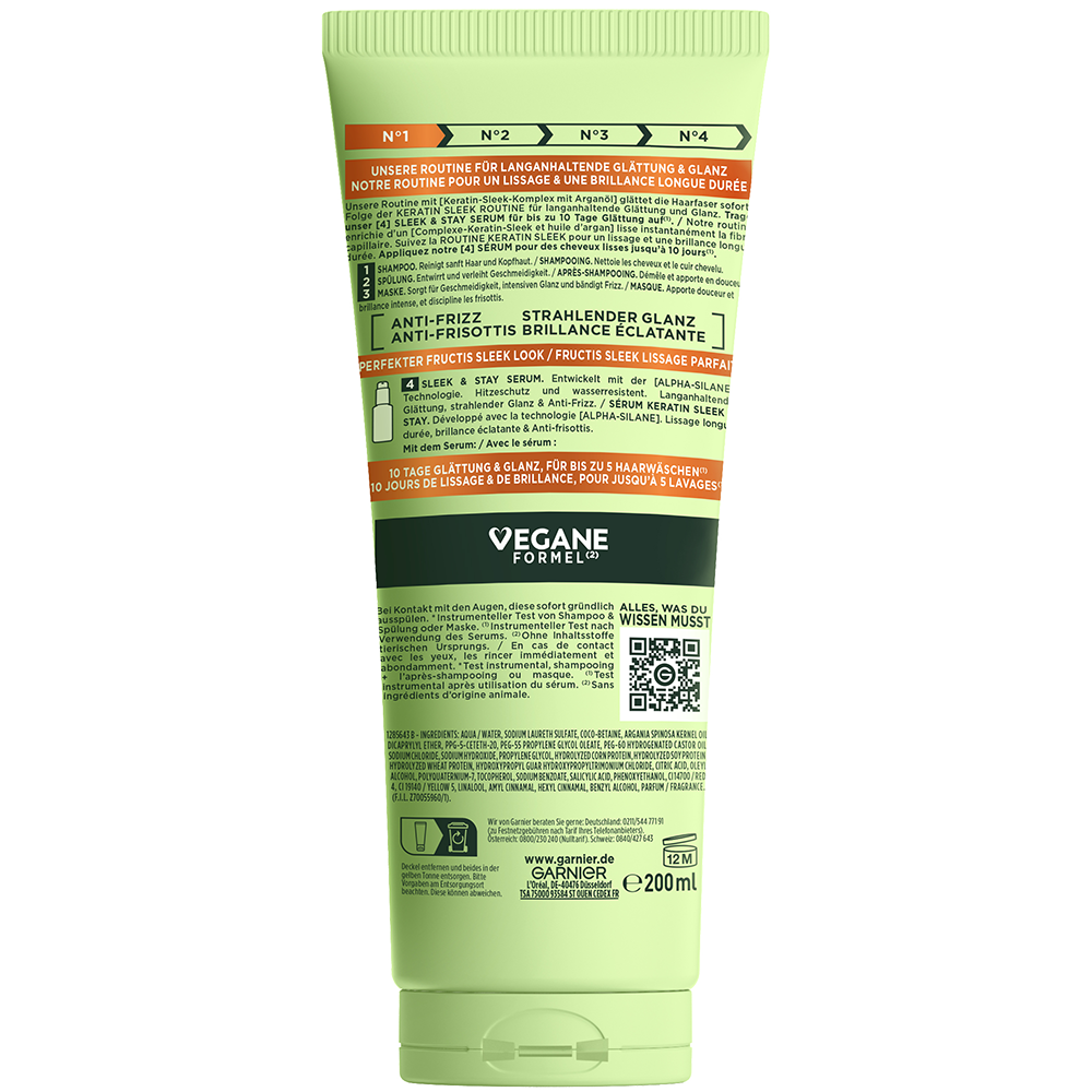 Bild: GARNIER FRUCTIS Keratin Sleek Shampoo 