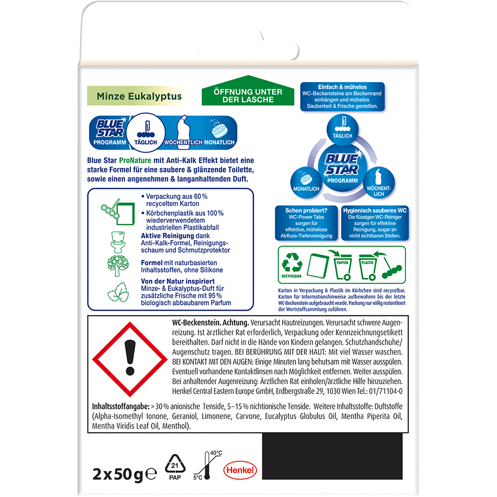 Bild: Blue Star pronature WC-Steine Minze Eukalyptus 