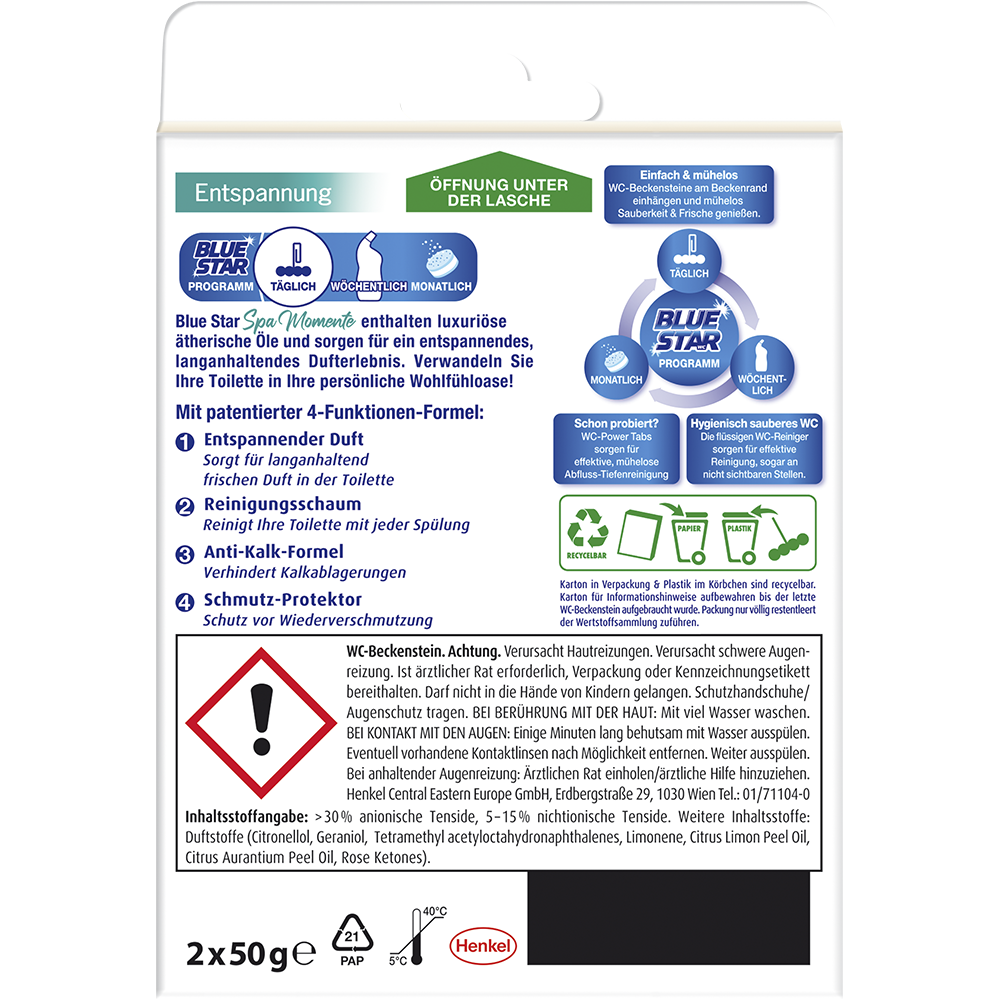 Bild: Blue Star Spa Moments WC-Steine Entspannung 