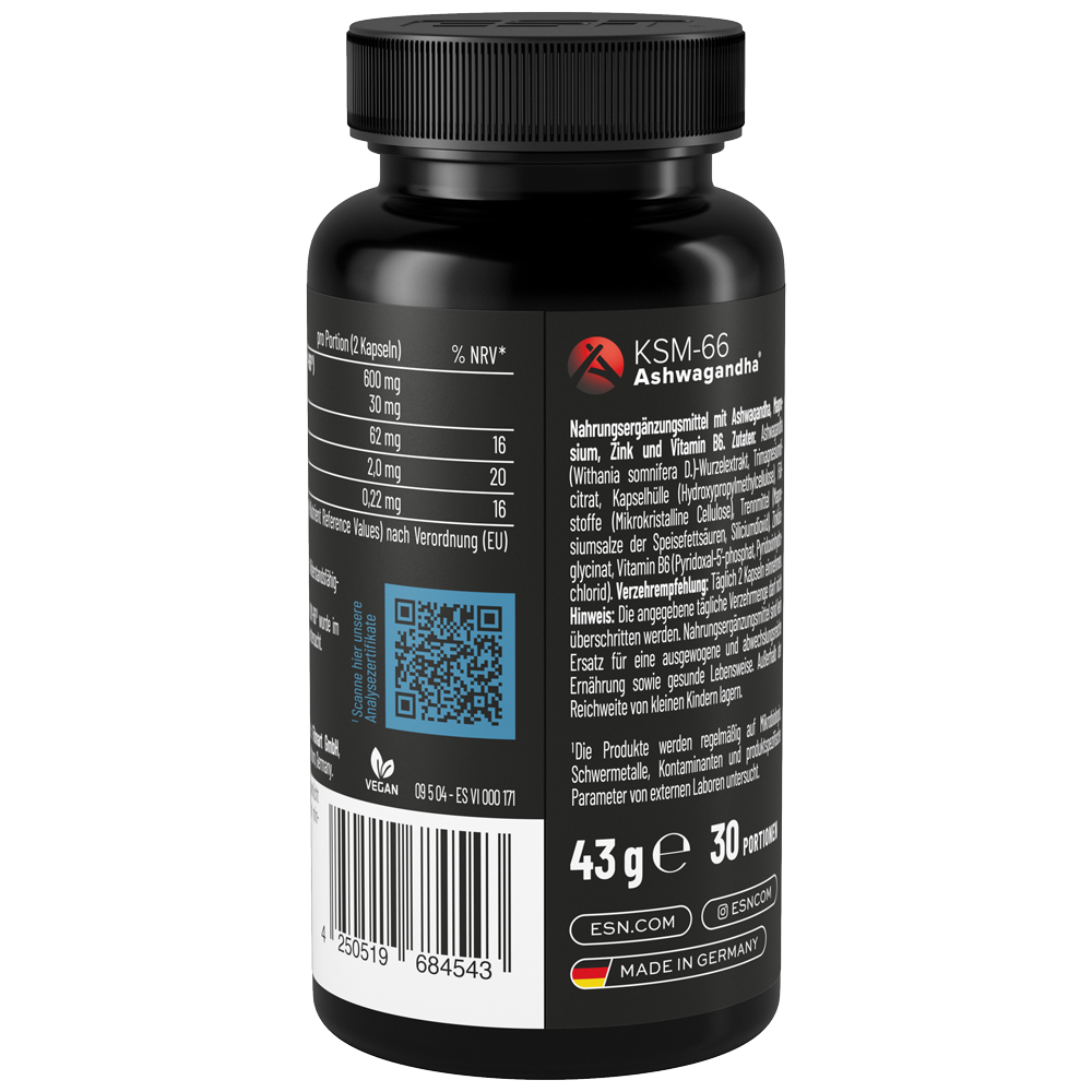 Bild: ESN Ashwa+ 60 Kapseln 