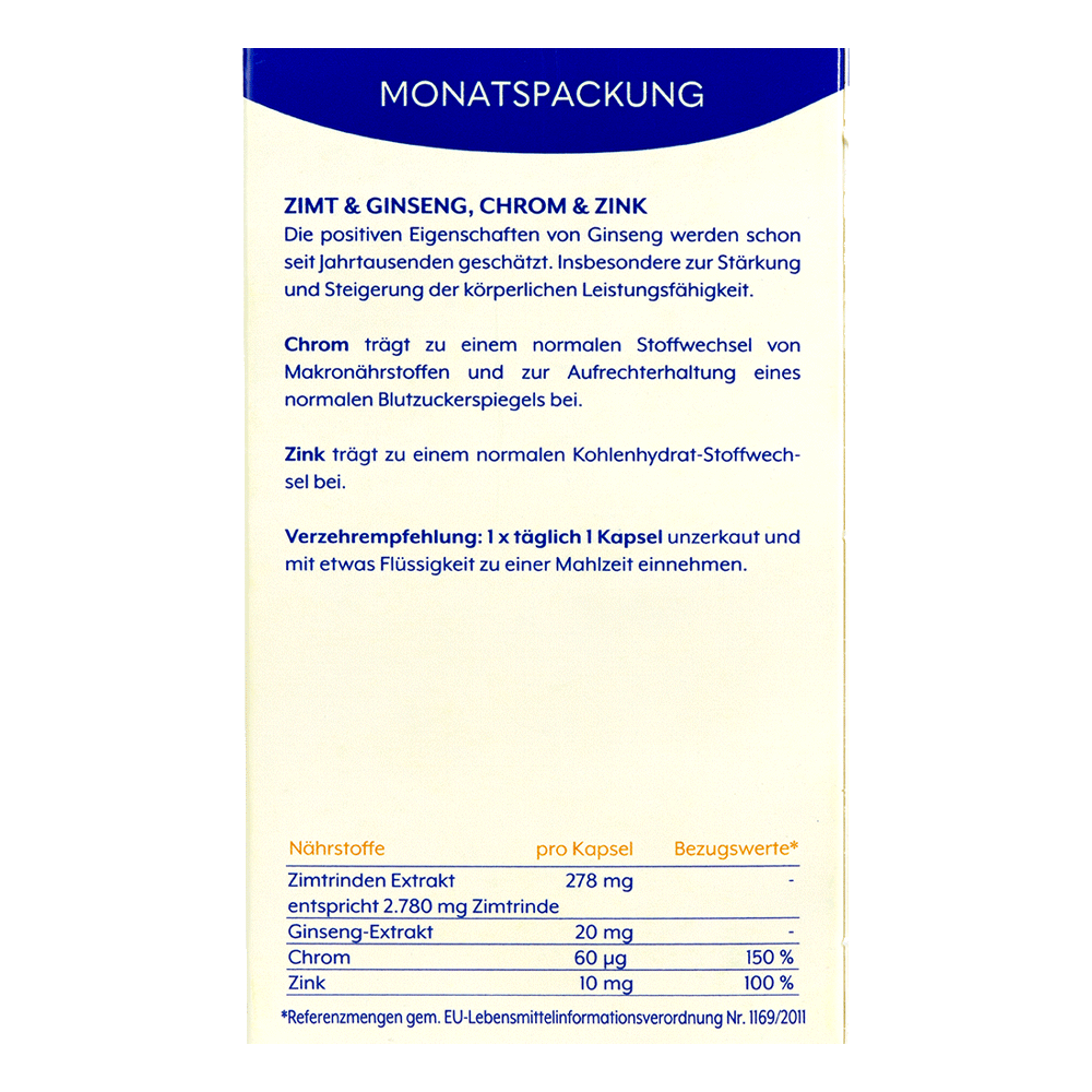 Bild: the wellness co. Zimt plus Ginseng Kapseln