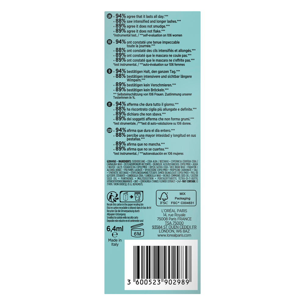 Bild: L'ORÉAL PARIS Lash Paradise Mascara Waterproof schwarz wasserfest