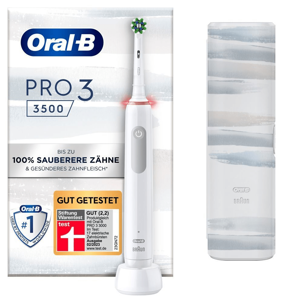 Bild: Oral-B PRO 3 3500 Elektrische Zahnbürste, Weiß 