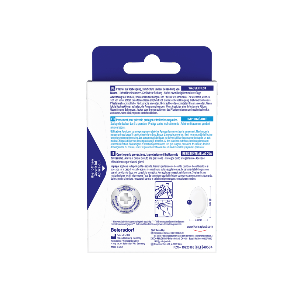Bild: Hansaplast Blasen Pflaster 