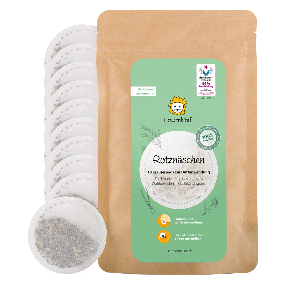 Bild: Löwenkind Rotznäschen Kräuterpads 