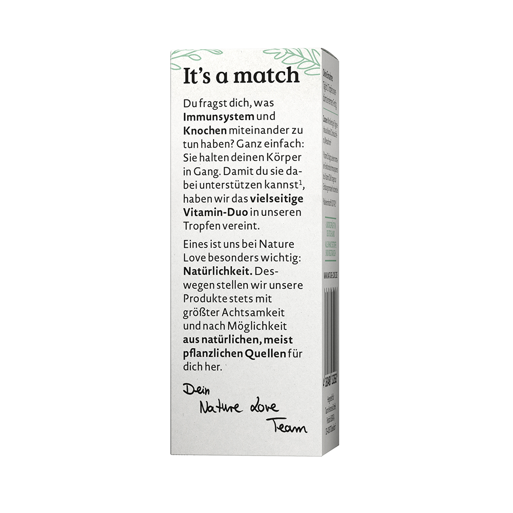 Bild: NATURE LOVE Vitamin D3 und K2 